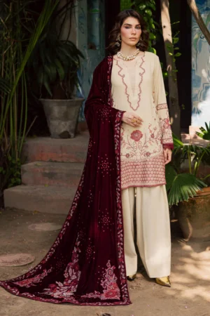 My Fashion Road Nureh Exclusive Leather Peach Unstitched Collection 2025 || NE-181