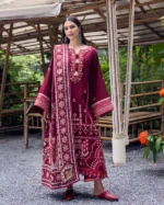 My Fashion Road Mushq Hemline Karandi Unstitched Collection 2025 || Emerald Glimmer