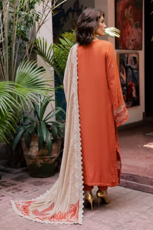 My Fashion Road Nureh Exclusive Leather Peach Unstitched Collection 2025 || NE-184