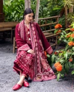 My Fashion Road Mushq Hemline Karandi Unstitched Collection 2025 || Emerald Glimmer