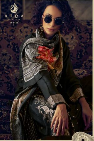 My Fashion Road Aiqa Nora Fancy Bemberg Pashmina Winter Suits | M – 1151