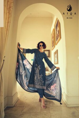 My Fashion Road Aiqa Nora Fancy Bemberg Pashmina Winter Suits | M – 1153