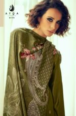 My Fashion Road Aiqa Nora Fancy Bemberg Pashmina Winter Suits | M – 1155