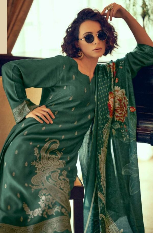 My Fashion Road Aiqa Nora Fancy Bemberg Pashmina Winter Suits | M – 1158