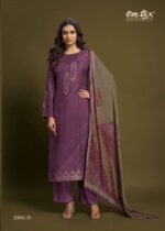 My Fashion Road Omtex Alessia Pure Pashmina Jacquard Suit | 10061 – D