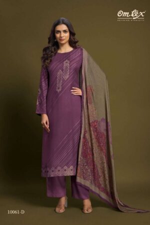 My Fashion Road Omtex Alessia Pure Pashmina Jacquard Suit | 10061 – D