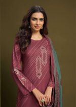 My Fashion Road Omtex Alessia Pure Pashmina Jacquard Suit | 10061 – C