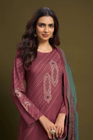 My Fashion Road Omtex Alessia Pure Pashmina Jacquard Suit | 10061 – C