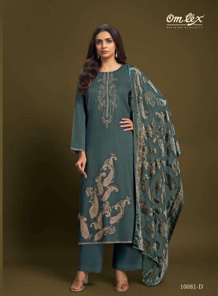 My Fashion Road Omtex Nimaya Vol 3 Pure Pashmina Winter Collection Suit | 10081 – D