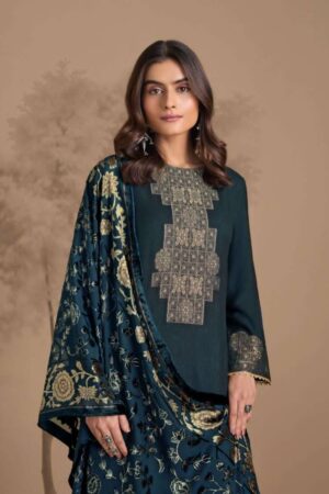 My Fashion Road Omtex Soraya Designer Pure Pashmina Jacquard Suit | 9031 – C