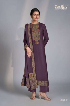 My Fashion Road Omtex Antonella Exclusive Pure Pashmina Jacquard Suit | 10021 – D