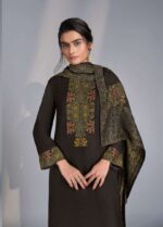 My Fashion Road Omtex Antonella Exclusive Pure Pashmina Jacquard Suit | 10021 – C