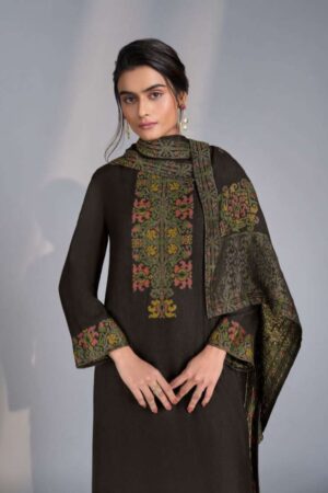 My Fashion Road Omtex Antonella Exclusive Pure Pashmina Jacquard Suit | 10021 – C