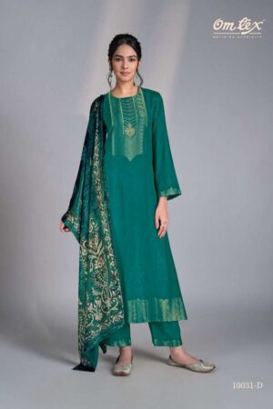 My Fashion Road Omtex Jimena Pure Pashmina Jacquard Designer Suit | 10031 – D
