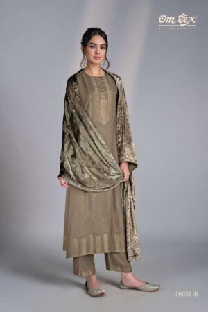 My Fashion Road Omtex Jimena Pure Pashmina Jacquard Designer Suit | 10031 – B