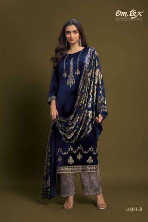 My Fashion Road Omtex Ritha Vol 37 Pure Viscose Velvet Designer Suit | 10071 – B