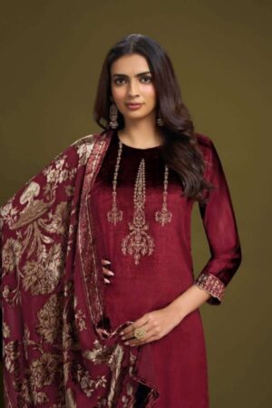 My Fashion Road Omtex Ritha Vol 37 Pure Viscose Velvet Designer Suit | 10071 – D