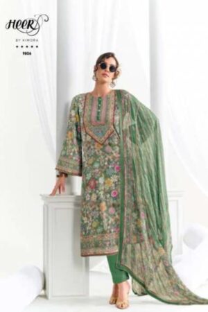 My Fashion Road Kimora Heer Chamak Muslin Digital Print Kinari Gotta Work Salwar Kameez – 9806