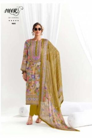 My Fashion Road Kimora Heer Chamak Muslin Digital Print Kinari Gotta Work Salwar Kameez – 9805
