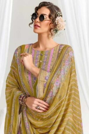 My Fashion Road Kimora Heer Chamak Muslin Digital Print Kinari Gotta Work Salwar Kameez – 9805