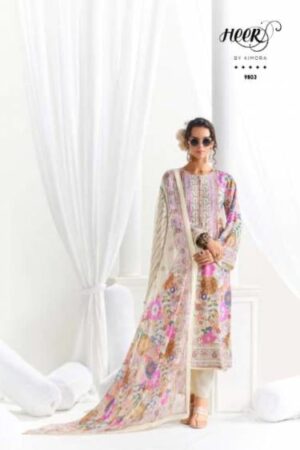 My Fashion Road Kimora Heer Chamak Muslin Digital Print Kinari Gotta Work Salwar Kameez – 9803