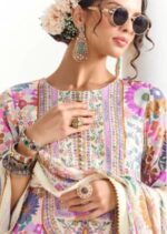 My Fashion Road Kimora Heer Chamak Muslin Digital Print Kinari Gotta Work Salwar Kameez – 9803