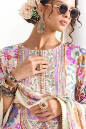 My Fashion Road Kimora Heer Chamak Muslin Digital Print Kinari Gotta Work Salwar Kameez – 9803