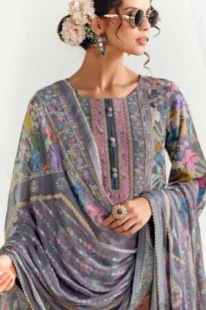 My Fashion Road Kimora Heer Chamak Muslin Digital Print Kinari Gotta Work Salwar Kameez – 9801