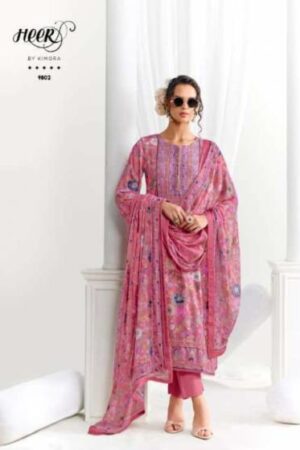 My Fashion Road Kimora Heer Chamak Muslin Digital Print Kinari Gotta Work Salwar Kameez – 9802