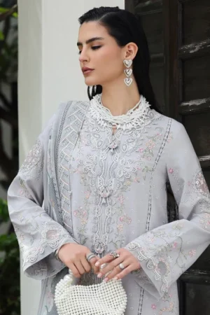 My Fashion Road Qalamkar Qline Embroidered Linen Collection 2025 || KL-02 HAZE