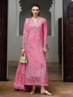 My Fashion Road Qalamkar Qline Embroidered Linen Collection 2025 || KL-04 BLOOM