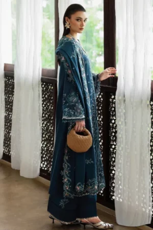 My Fashion Road Qalamkar Qline Embroidered Linen Collection 2025 || KL-05 LUSH