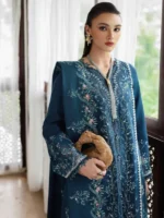 My Fashion Road Qalamkar Qline Embroidered Linen Collection 2025 || KL-05 LUSH
