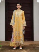 My Fashion Road Qalamkar Qline Embroidered Linen Collection 2025 || KL-06 GLEAM