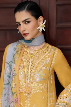 My Fashion Road Qalamkar Qline Embroidered Linen Collection 2025 || KL-06 GLEAM