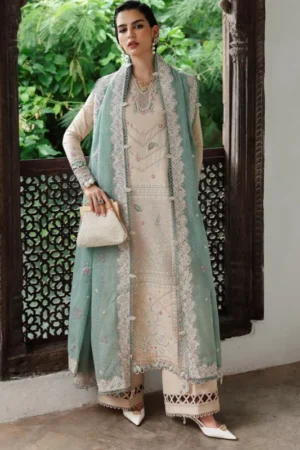 My Fashion Road Qalamkar Qline Embroidered Linen Collection 2025 || KL-07 WHISPER