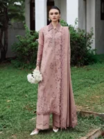 My Fashion Road Qalamkar Qline Embroidered Linen Collection 2025 || KL-08 VEIL