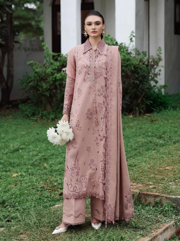 My Fashion Road Qalamkar Qline Embroidered Linen Collection 2025 || KL-08 VEIL