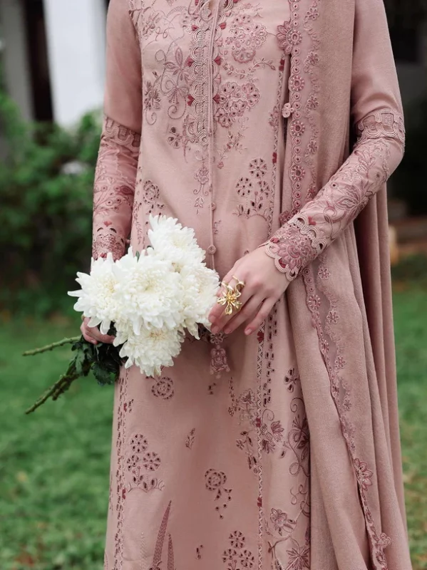 My Fashion Road Qalamkar Qline Embroidered Linen Collection 2025 || KL-08 VEIL