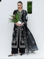 My Fashion Road Qalamkar Qline Embroidered Linen Collection 2025 || KL-09 ZYRA