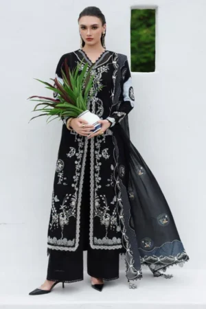 My Fashion Road Qalamkar Qline Embroidered Linen Collection 2025 || KL-09 ZYRA