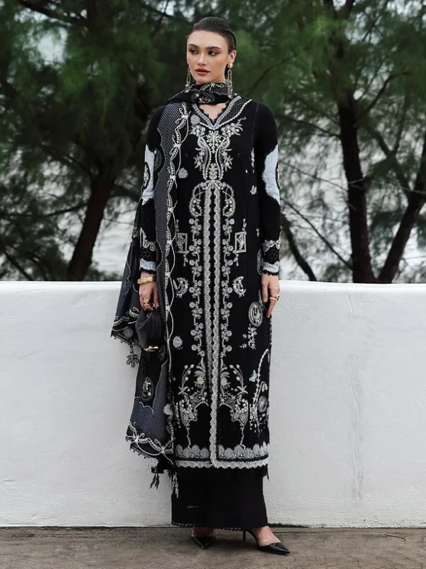 My Fashion Road Qalamkar Qline Embroidered Linen Collection 2025 || KL-09 ZYRA