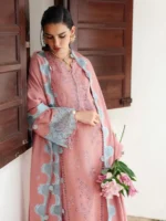 My Fashion Road Qalamkar Qline Embroidered Linen Collection 2025 || KL-10 FAYE