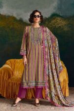 My Fashion Road Pure Pashmina Digital Print With Scalloped Resham Embroidery Suit – Kimora Kashida 9891