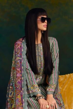 My Fashion Road Pure Pashmina Digital Print With Scalloped Resham Embroidery Suit – Kimora Kashida 9892