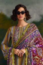 My Fashion Road Pure Pashmina Digital Print With Scalloped Resham Embroidery Suit – Kimora Kashida 9893)