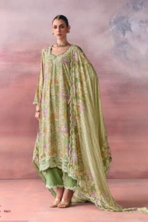 My Fashion Road Pure Pashmina Shimmer Digital Print, Resham Dori Embroidery Suit – Kimora Moonlight 9861
