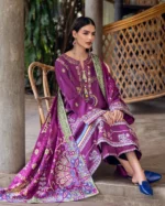 My Fashion Road Mushq Hemline Karandi Unstitched Collection 2025 || Plum Swirl