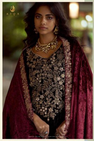 My Fashion Road Aiqa The Dance Of Love Designer Velvet Partywear Suit | A – 2302