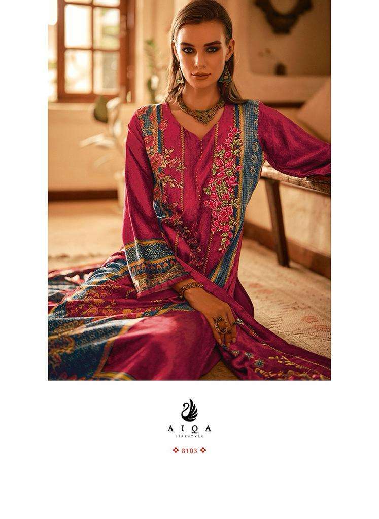 My Fashion Road Aiqa The New Vintage Digital Style Winter Wear Branded Velvet Suit | 8103